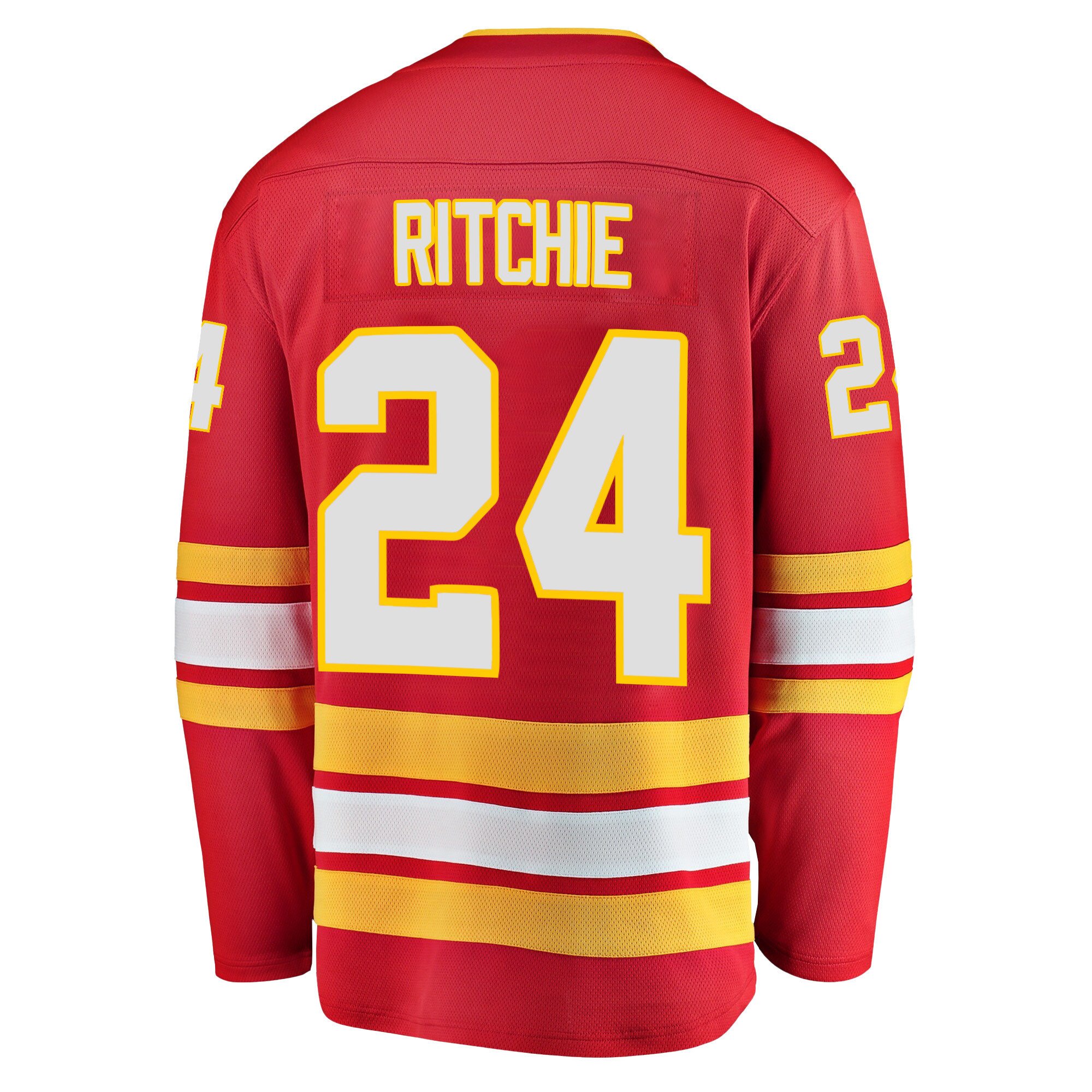 Calgary Flames Brett Ritchie 24 Home 2022 Stanley Cup Champions Breakaway Men Jersey - Red