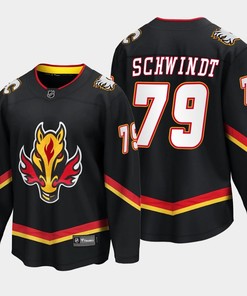 Calgary Flames Cole Schwindt 79 Alternate Black Jersey Breakaway Player