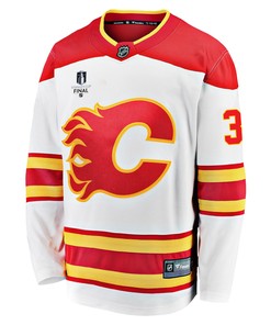 Calgary Flames Connor Mackey 3 Away 2022 Stanley Cup Final Breakaway Men Jersey - White