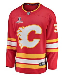 Calgary Flames Connor Mackey 3 Home 2022 Stanley Cup Champions Breakaway Men Jersey - Red