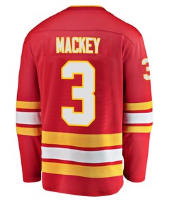 Calgary Flames Connor Mackey 3 Home 2022 Stanley Cup Champions Breakaway Men Jersey - Red