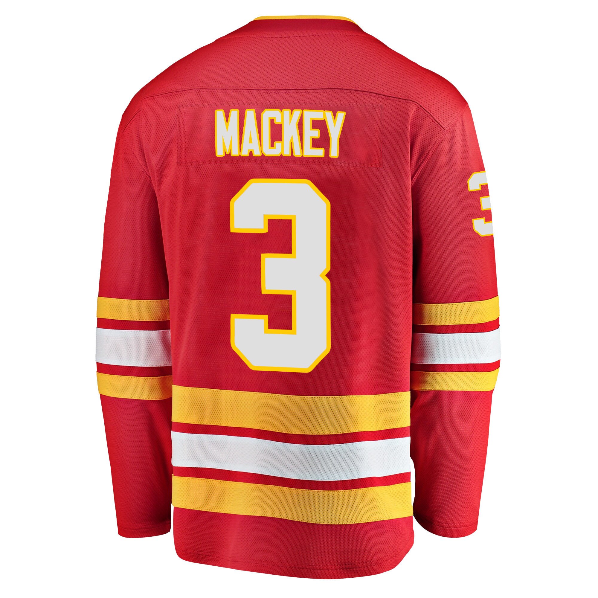 Calgary Flames Connor Mackey 3 Home 2022 Stanley Cup Final Breakaway Men Jersey - Red