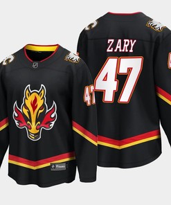 Calgary Flames Connor Zary 47 Alternate Black Jersey Breakaway Player