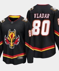 Calgary Flames Dan Vladar 80 Alternate Black Jersey Breakaway Player