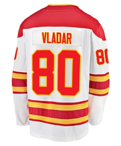 Calgary Flames Dan Vladar 80 Away 2022 Stanley Cup Playoffs Breakaway Men Jersey - White