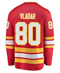 Calgary Flames Dan Vladar 80 Home 2022 Stanley Cup Final Breakaway Men Jersey - Red
