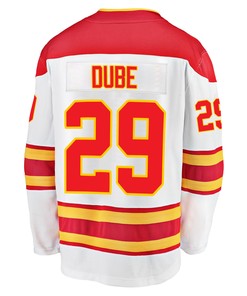 Calgary Flames Dillon Dube 29 Away 2022 Stanley Cup Final Breakaway Men Jersey - White