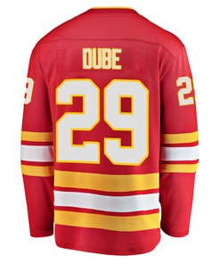 Calgary Flames Dillon Dube 29 Home 2022 Stanley Cup Playoffs Breakaway Men Jersey - Red