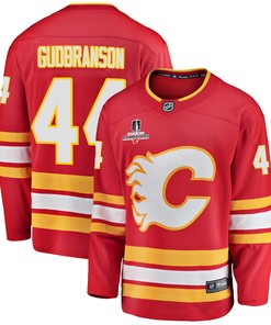 Calgary Flames Erik Gudbranson 44 Home 2022 Stanley Cup Champions Breakaway Men Jersey - Red