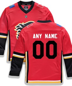 Calgary Flames Fanatics Branded Alternate Replica Custom Jersey - Red/black Custom Jerseys Nhl