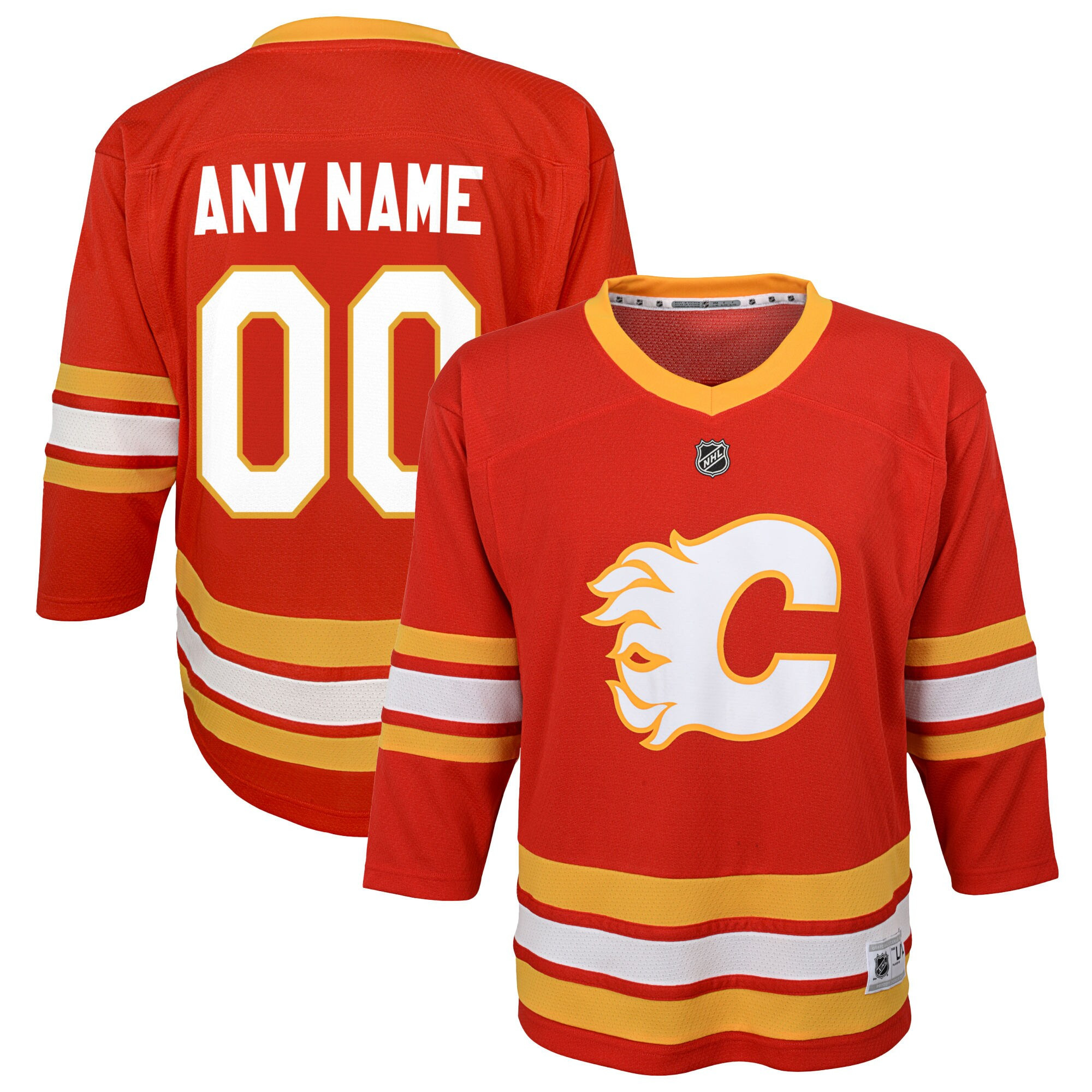 Calgary Flames Home Replica Custom Jersey - Red Custom Jerseys Nhl