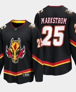 Calgary Flames Jacob Markstrom 25 Alternate Black Jersey Breakaway Player