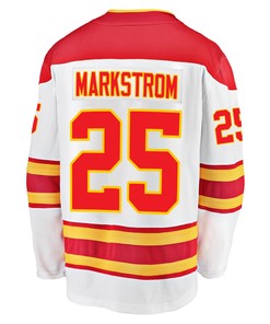 Calgary Flames Jacob Markstrom 25 Away 2022 Stanley Cup Final Breakaway Men Jersey - White