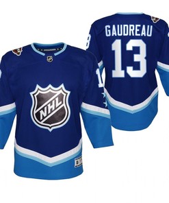 Calgary Flames Johnny Gaudreau 13 Blue 2022 All-Star Western Jersey Youth