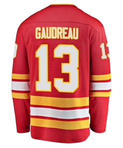 Calgary Flames Johnny Gaudreau 13 Home 2022 Stanley Cup Playoffs Breakaway Men Jersey - Red