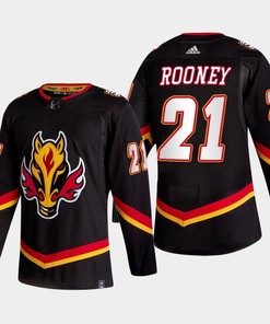 Calgary Flames Kevin Rooney 21 2022 Reverse Retro Black Jersey