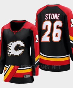 Calgary Flames Michael Stone 26 Black Special Edition 2.0 Breakaway Player 2022 Jersey Women