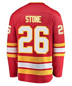Calgary Flames Michael Stone 26 Home 2022 Stanley Cup Playoffs Breakaway Men Jersey - Red