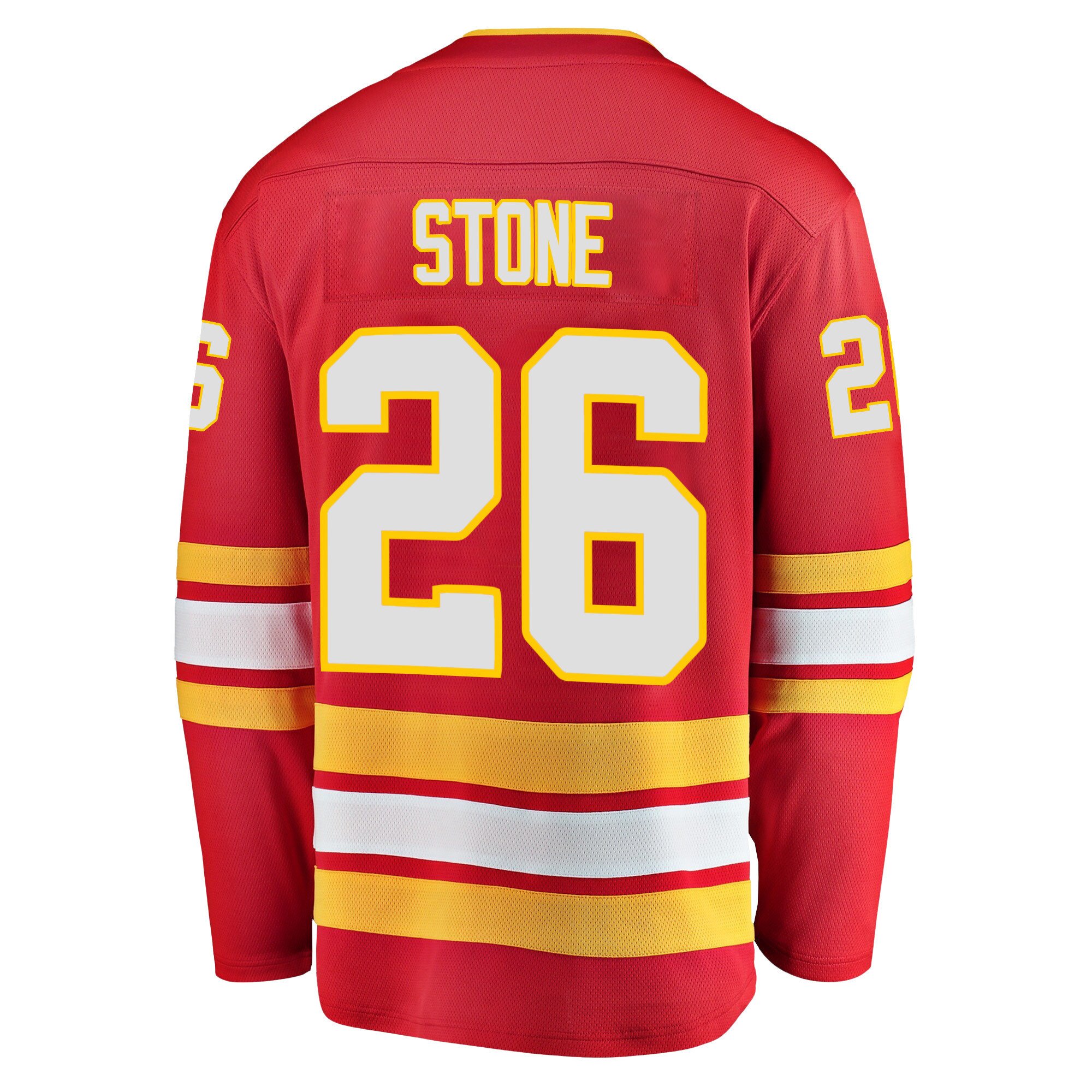 Calgary Flames Michael Stone 26 Home 2022 Stanley Cup Playoffs Breakaway Men Jersey - Red