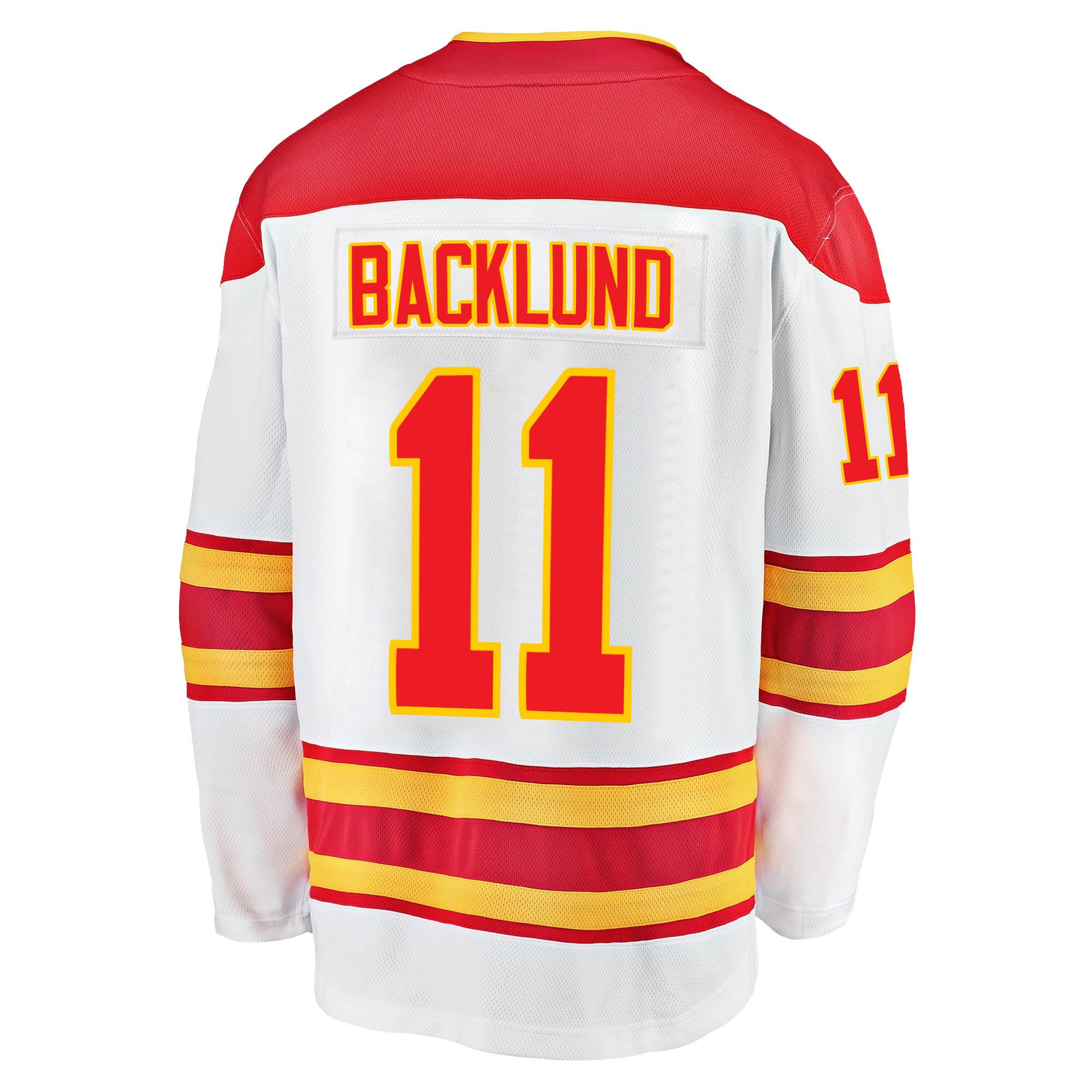 Calgary Flames Mikael Backlund 11 Away 2022 Stanley Cup Final Breakaway Men Jersey - White