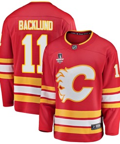 Calgary Flames Mikael Backlund 11 Home 2022 Stanley Cup Final Breakaway Men Jersey - Red