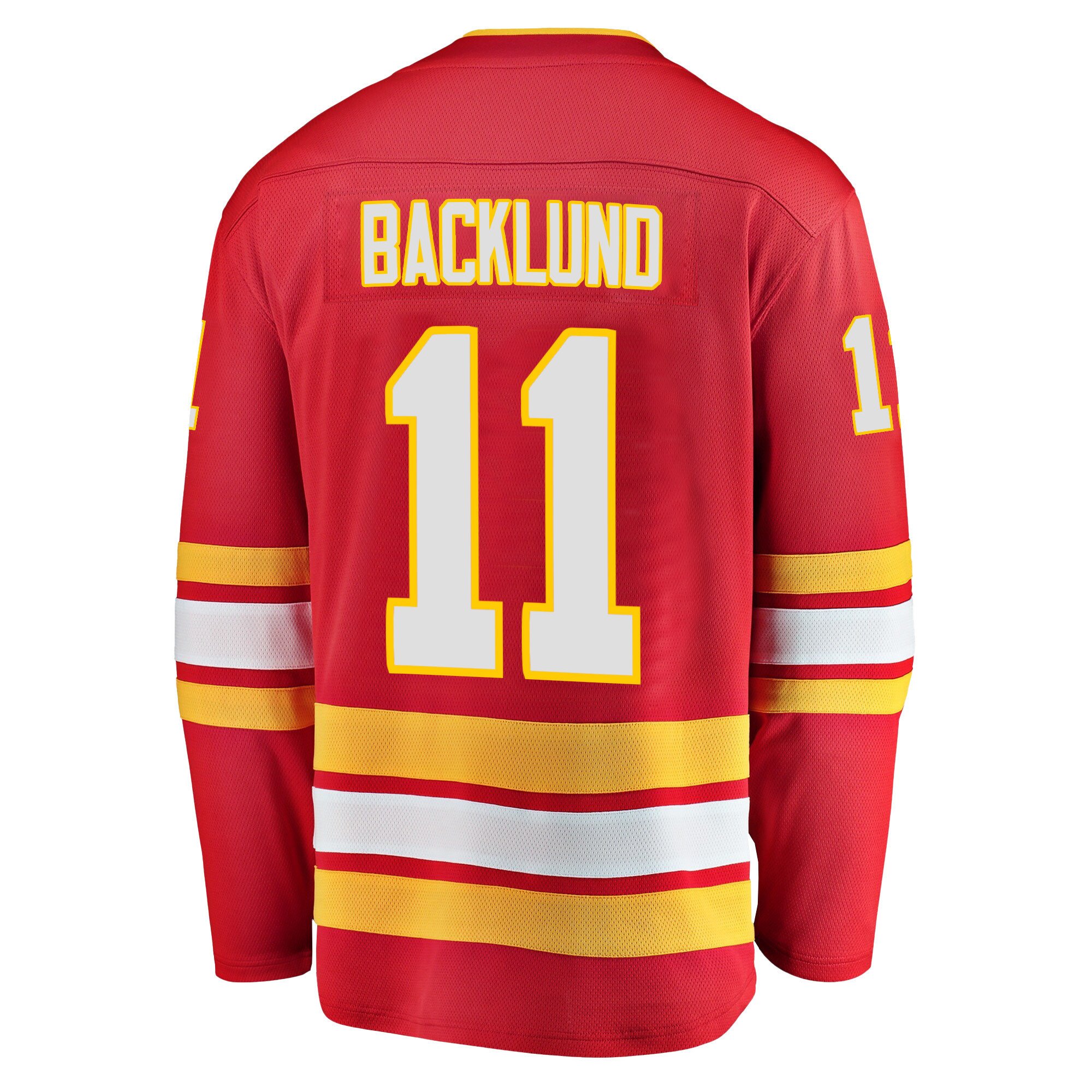 Calgary Flames Mikael Backlund 11 Home 2022 Stanley Cup Playoffs Breakaway Men Jersey - Red