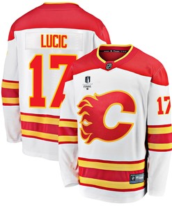 Calgary Flames Milan Lucic 17 Away 2022 Stanley Cup Final Breakaway Men Jersey - White