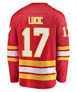 Calgary Flames Milan Lucic 17 Home 2022 Stanley Cup Champions Breakaway Men Jersey - Red