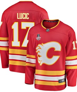Calgary Flames Milan Lucic 17 Home 2022 Stanley Cup Final Breakaway Men Jersey - Red