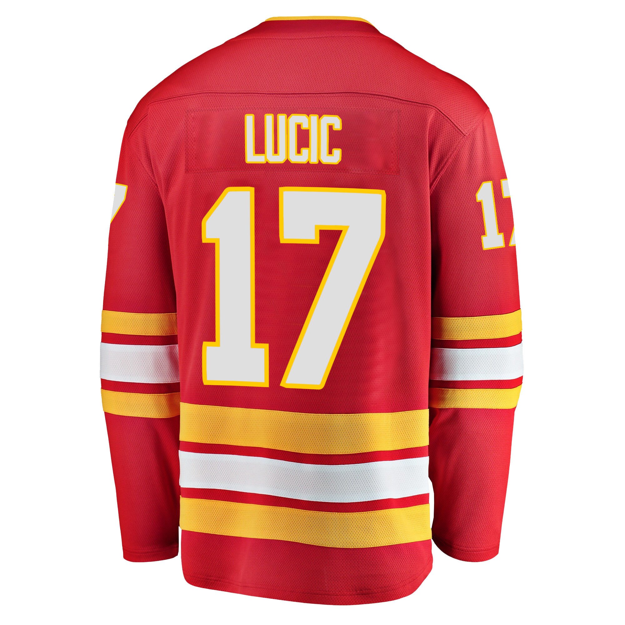 Calgary Flames Milan Lucic 17 Home 2022 Stanley Cup Playoffs Breakaway Men Jersey - Red