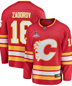 Calgary Flames Nikita Zadorov 16 Home 2022 Stanley Cup Champions Breakaway Men Jersey - Red