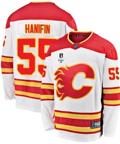 Calgary Flames Noah Hanifin 55 Away 2022 Stanley Cup Final Breakaway Men Jersey - White