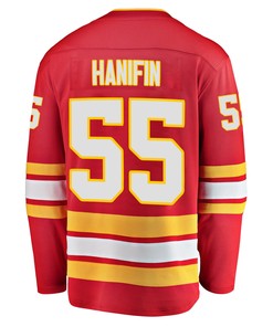 Calgary Flames Noah Hanifin 55 Home 2022 Stanley Cup Champions Breakaway Men Jersey - Red