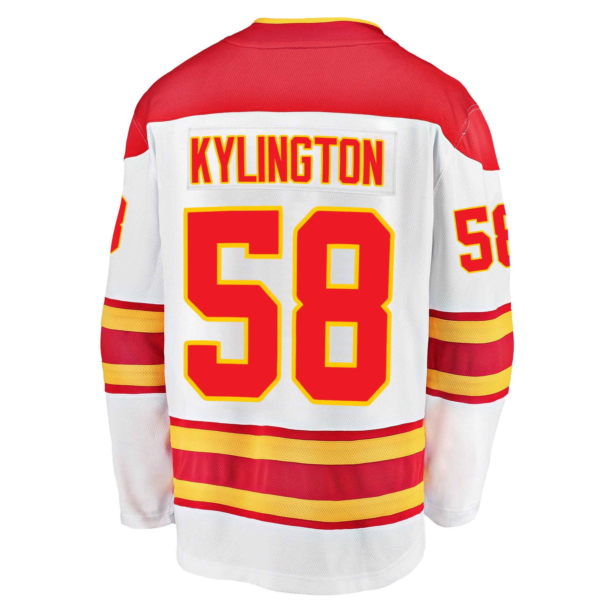 Calgary Flames Oliver Kylington 58 Away 2022 Stanley Cup Final Breakaway Men Jersey - White