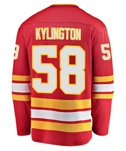 Calgary Flames Oliver Kylington 58 Home 2022 Stanley Cup Final Breakaway Men Jersey - Red