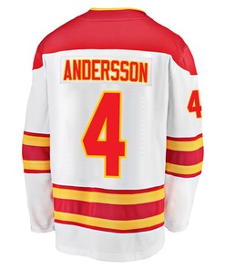 Calgary Flames Rasmus Andersson 4 Away 2022 Stanley Cup Champions Breakaway Men Jersey - White