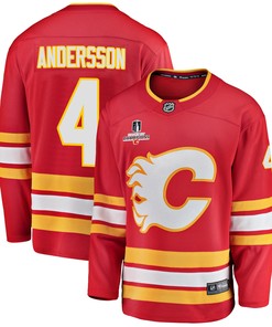 Calgary Flames Rasmus Andersson 4 Home 2022 Stanley Cup Champions Breakaway Men Jersey - Red