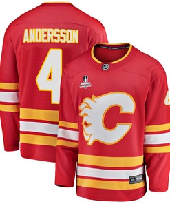 Calgary Flames Rasmus Andersson 4 Home 2022 Stanley Cup Playoffs Breakaway Men Jersey - Red