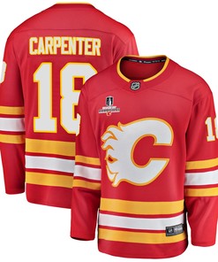 Calgary Flames Ryan Carpenter 18 Home 2022 Stanley Cup Champions Breakaway Men Jersey - Red