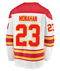 Calgary Flames Sean Monahan 23 Away 2022 Stanley Cup Playoffs Breakaway Men Jersey - White