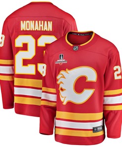 Calgary Flames Sean Monahan 23 Home 2022 Stanley Cup Champions Breakaway Men Jersey - Red