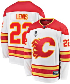 Calgary Flames Trevor Lewis 22 Away 2022 Stanley Cup Final Breakaway Men Jersey - White