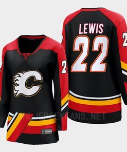 Calgary Flames Trevor Lewis 22 Black Special Edition 2.0 Breakaway Player 2022 Jersey Women