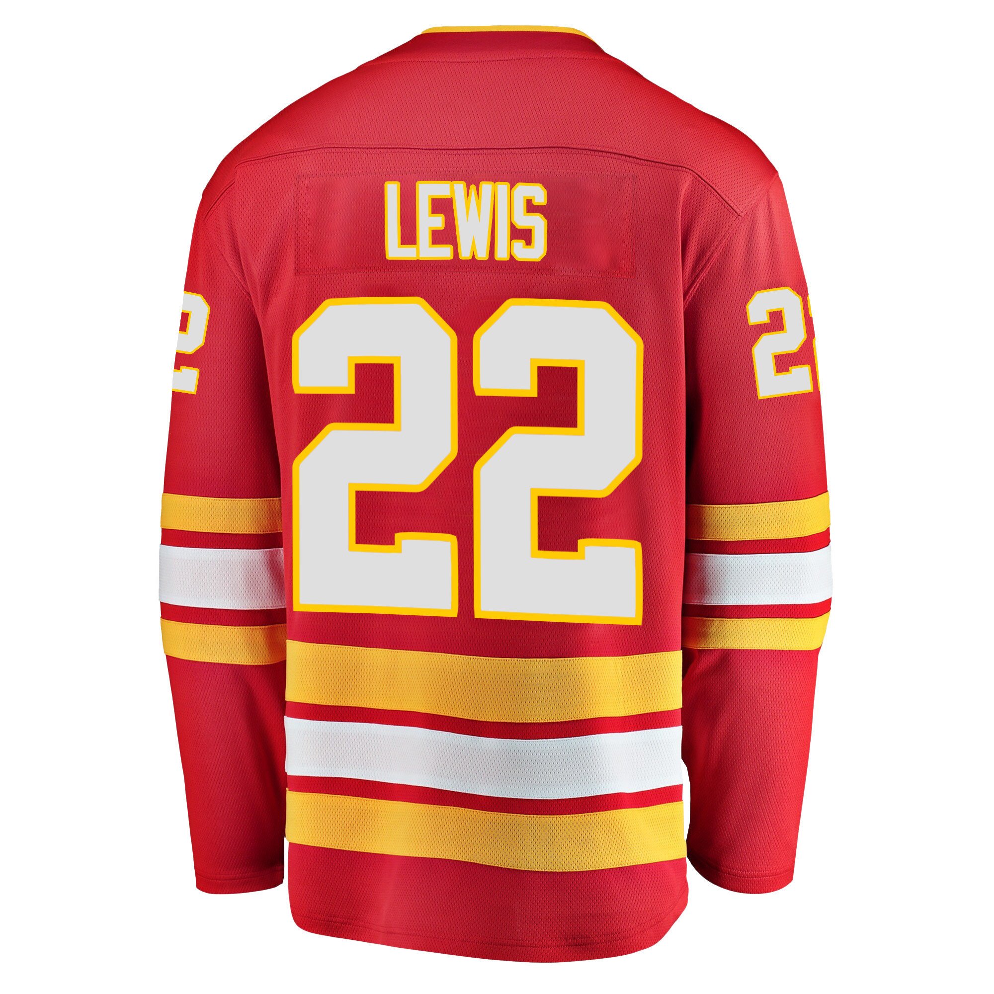 Calgary Flames Trevor Lewis 22 Home 2022 Stanley Cup Playoffs Breakaway Men Jersey - Red