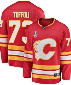 Calgary Flames Tyler Toffoli 73 Home 2022 Stanley Cup Final Breakaway Men Jersey - Red
