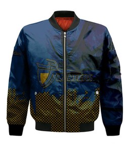 California Baptist Lancers Bomber Jacket Basketball Net Grunge Pattern- NCAA