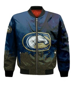 California Davis Aggies Bomber Jacket Basketball Net Grunge Pattern- NCAA