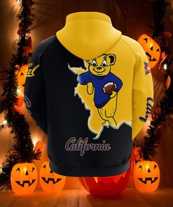 California Golden Bears Hoodie 3D Zip Hoodie Mascot Long Sleeve Gift for Fan