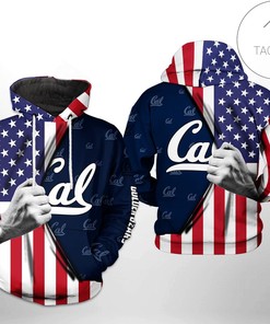 California Golden Bears NCAA US Flag 3D Printed Hoodie