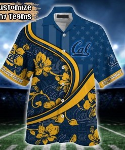 California Golden Bears NCAA US Flag Flower Hawaii Shirt For Fans